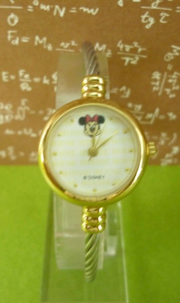 【震撼精品百貨】米奇/米妮_Micky Mouse~鋼線手錶-金米妮