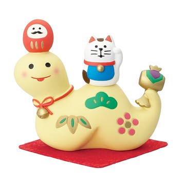 Concombre Decole 白蛇生肖擺飾 可愛造型 增添生活趣味