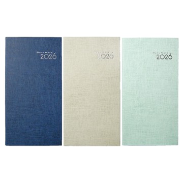 DATAMATE 2026年 和風畫布 48K精裝本(DM-48148)-藍色/亞麻色/湖水綠