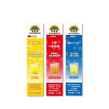 SUNLIFE 活力3入組(維他命C/B+電解質/鋅+C+E，各20錠)