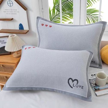 a類枕巾一對紗布加厚大號枕頭巾吸汗透氣耐臟防滑不起球