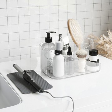 【Umbra】隔熱墊+髮妝收納盒(晶透) | 收納架