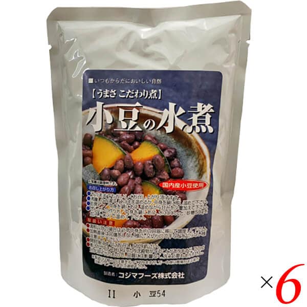 小豆 あずき 水煮 コジマフーズ 小豆の水煮 230g ６個セット