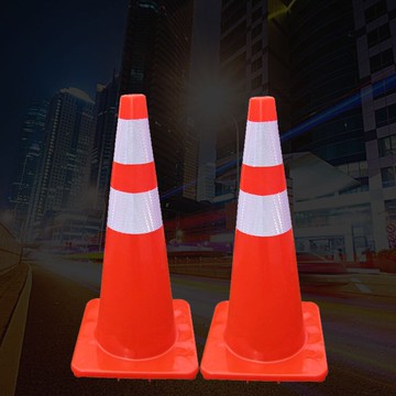 PVC路錐 70cm橡膠PVC優質路錐 反光錐桶雪糕筒圓錐交通路障錐【林之舍】