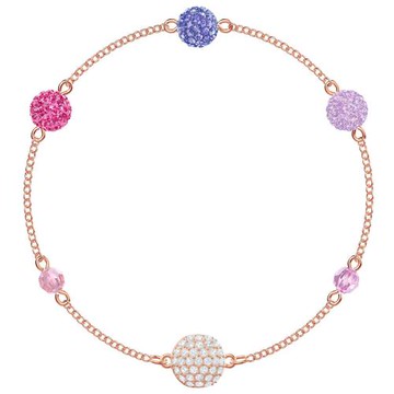【SWAROVSKI】球形鑲鑽磁吸手環-粉藍紫
