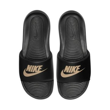 Nike 海綿拖鞋 男鞋 女鞋 VICTORI ONE 黑金【運動世界】CN9675-006