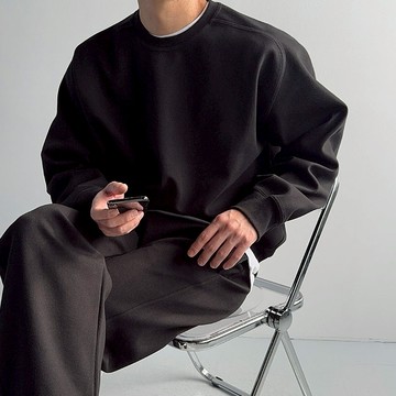 正韓 紐瓦克 High-Q 美國專利SUPIMA棉 素色挺面圓領長袖大學T 5色 YUPPIE 預購商品 0304