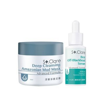 St.Clare聖克萊爾 5%杏仁酸粉刺代謝精華30ml+深層淨膚泥膜50ml
