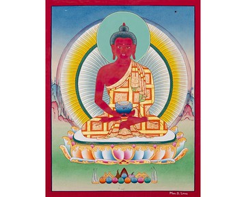 無盡慈悲的阿彌陀佛唐卡