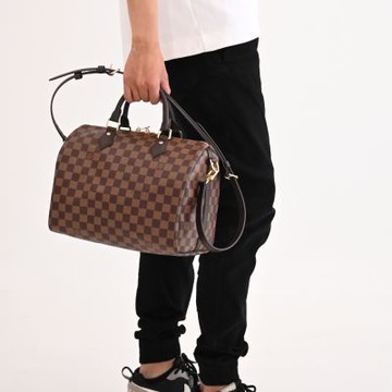 LV N40590 SPEEDY BANDOULIERE 30 經典棋盤格紋手提/斜背兩用波士頓包