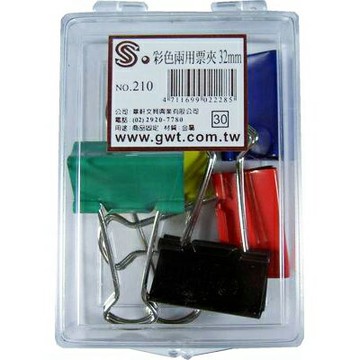 【文具通】文具通32mm彩色長尾夾5支入NO.210 L1090014【APP滿額下單4%點數(單一帳號最高1000點)】7/31止