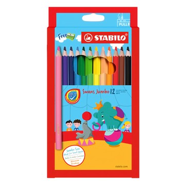 STABILO 思筆樂 Jumbo 油性色鉛筆 12色  1盒