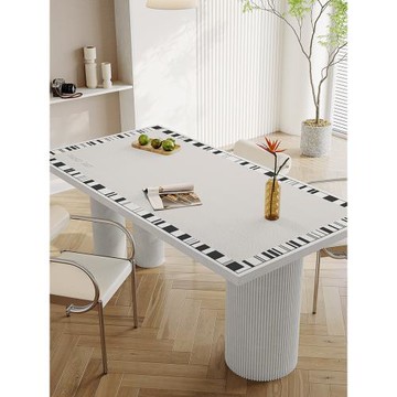 【溫柔軟糯糯】環保硅膠桌布免洗防水防油防燙長方形茶幾墊餐桌墊