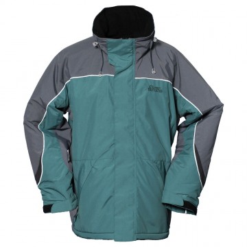 男防風潑水刷毛外套-深葉綠