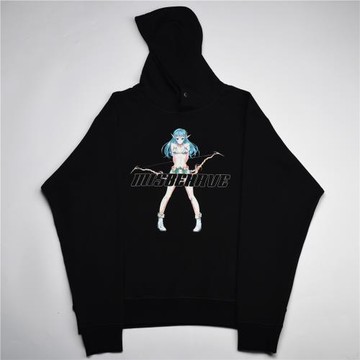 Shibuya Print Hoodie 動漫女孩印花毛圈連帽衛衣