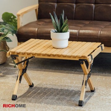 RICHOME TUMAZ 雅各羅摺疊桌 附收納袋 60*45*38cm  原木色