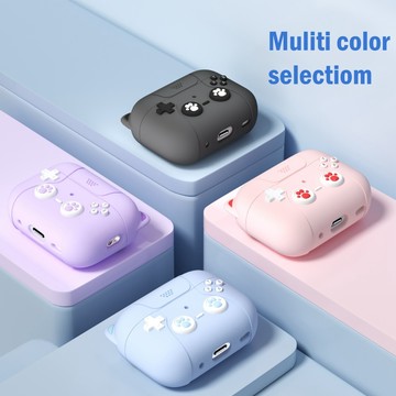 矽膠耳機套 貓耳造型 適用  airpods Pro 3代 保護套 蘋果 軟殼防摔 airpods 4