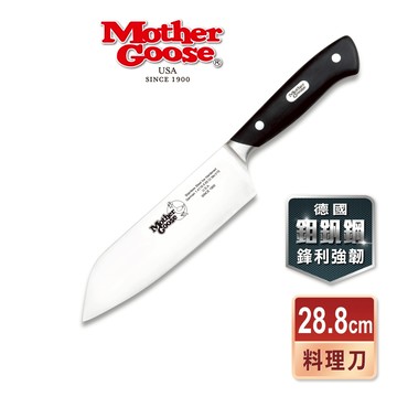 【美國MotherGoose鵝媽媽】德國優質鉬釩鋼 不鏽鋼 料理刀/切菜刀/切肉刀28.8cm