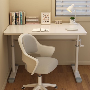 手搖升降兒童學習桌簡易書桌小學生課桌椅套裝家用桌子作業寫字桌[DD100109]