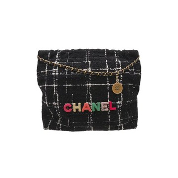 CHANEL 22 BAG 花呢布料購物包 晶片款