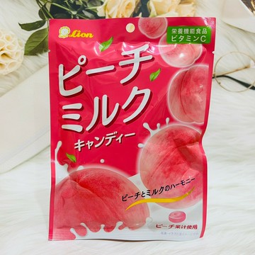 日本 LION 獅王 系列糖果~日本 Lion 獅王 水蜜桃牛奶風味糖 57g 牛奶糖 水蜜桃糖