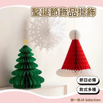 24H秒發⚡️聖誕節裝飾品掛件 蜂窩球掛飾 聖誕派對擺飾 卡通蜂窩球 紙拉花球 聖誕樹 聖誕帽 派對 布置裝飾