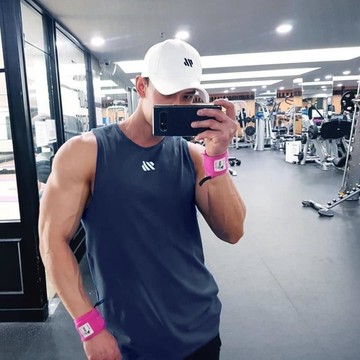 男士背心夏天薄款跑步運動健身背心男ins港風潮流寬鬆透氣外穿男健身高彈背心 坑條背心 工字背心 男訓練背心 彈力背心 吸
