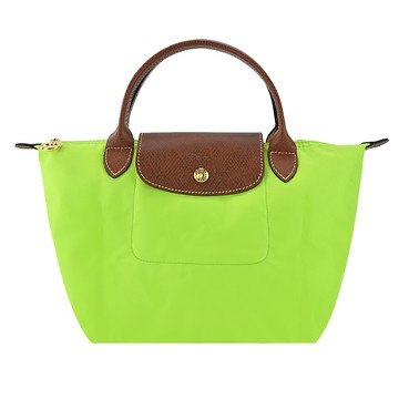 LONGCHAMP LE PLIAGE系列短把再生尼龍摺疊水餃包（小/亮綠）_廠商直送