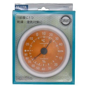 TANITA 塔尼達 指針式溫濕度計 TT-515  居家環境/寵物環境/臥室環境適用  橘色  1個