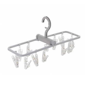 FaSoLa 可摺疊360度多功能輕便型曬衣架 Set 2組  灰色 + 白色