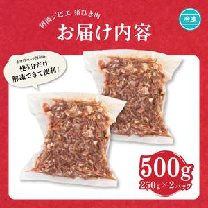 ふるさと納税 猪肉 ひき肉 500g あらびき ミンチ 粗挽き ジビエ 猪 いのしし イノシシ 阿波ジビエ 小分け 冷凍 徳島県海陽町