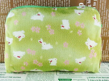 【震撼精品百貨】招財貓_招き猫~化妝包-綠兔子