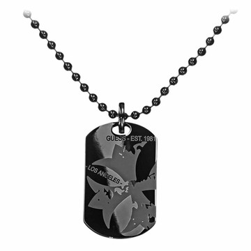 GUESS 碎裂百合項鍊(黑)