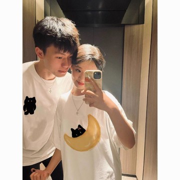 8724 人追蹤⭐[兩件裝]不一樣情侶裝t恤夏季新款潮流套裝特別的網紅貓短袖disooPMHF