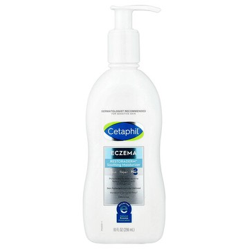 Cetaphil, 溼疹，Restoraderm® 舒緩保濕霜，適用於敏感皮膚，無香，10 液量盎司（296 毫升）