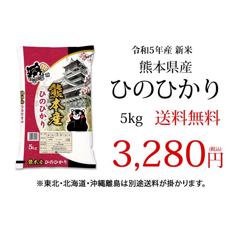 ひのひかり 米 送料無料 5kg 令和5年産 新米 熊本県産 お米 白米 玄米 コシヒカリ 森のくまさん