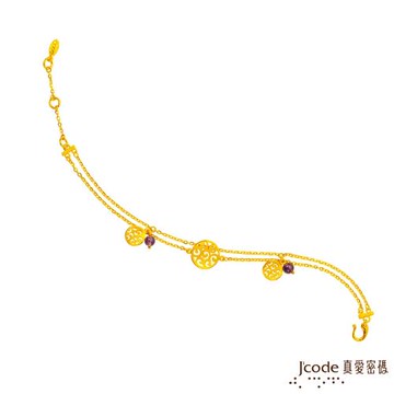 Jcode真愛密碼金飾 波斯女郎黃金/水晶手鍊