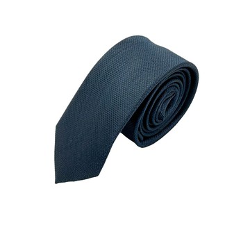 絲質暗紋配襯領帶/暗海軍藍色 | 4610020079