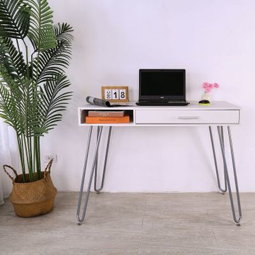 BuyJM 低甲醛耐磨板附抽屜A字書桌(寬102公分)/工作桌/電腦桌/辦公桌