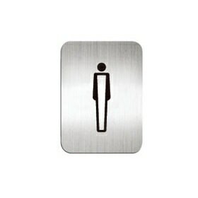 [Deflect-o]高質感鋁質方形貼牌-男生洗手間-#610410S