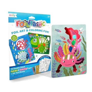 【美國OOLY】錫箔藝術與著色遊戲組 - 動物奇幻探險