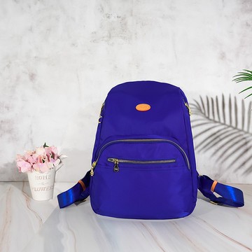 輕盈紓壓雙側拉鍊防盜後背包(大款)-彩藍