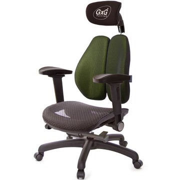 GXG 大網座 雙背工學椅(4D弧面摺疊手)  TW-3676 EA1D