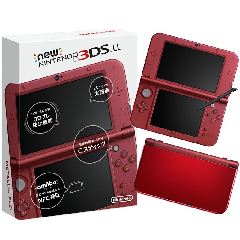 ☆極美品☆ Newニンテンドー3DS LL メタリックレッド 本体 箱付き