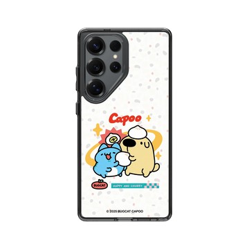 Galaxy S25 Ultra Clear 酷墨灰 - 貓貓蟲咖波 Bugcat Capoo - 咖波與狗狗的包子時刻