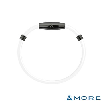 &MORE愛迪莫 X5 特仕版鈦鍺手環 (槍灰-純白)