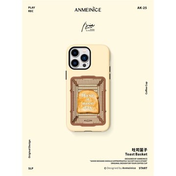 ANMEINICE 吐司籃子 奶酪黃好好看！適用蘋果17pro手機殼iPhone16/15新款韓國圓邊二合一菲林殼14promax全包