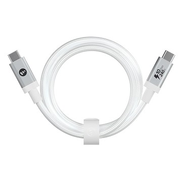 mophie USB-C-USB-C PD 240W USB3.2 編織快速充電傳輸線  150cm  白色  1條