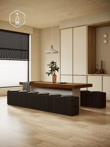 免運+開發票 十八紙創意飯桌餐凳子多人座長凳時尚個性休閑客廳設計藝術紙凳子