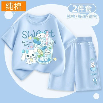 台灣出貨💙女童短褲套裝2025新款夏季薄款兒童純棉運動褲子女孩童裝夏裝外穿